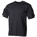 ASV T-krekls, ar īsām piedurknēm, melns, ar piedurkņu kabatām T - krekls ar īsām piedurknēm